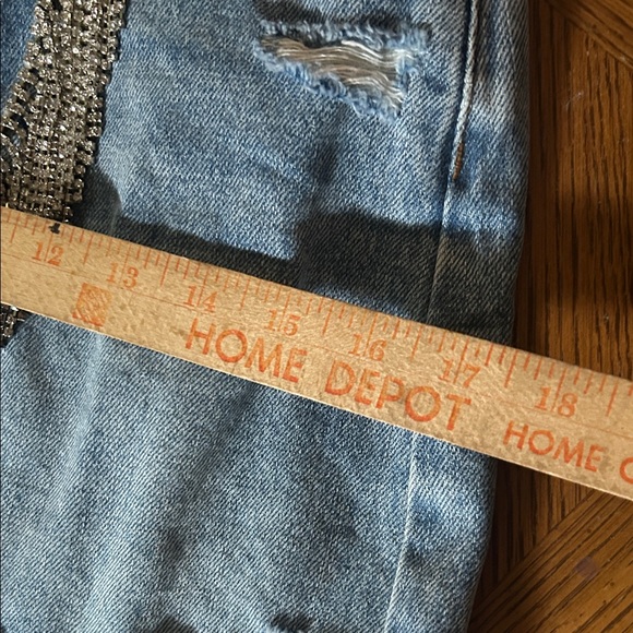 Denim Rhinestone Fringe Skirt - Picture 13 of 16